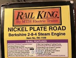 MTH RAILKING NICKEL PLATE ROAD 2-8-4 STEAM ENGINE With WHISTLE 30-1109-0! O GAUGE