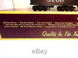 MTH RK Santa-Fe Mohawk die-cast steam engine & whistle tender-O gauge-ln w box