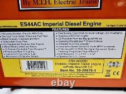 MTH Railking 30-20976-1 CSX ES44AC Imperial Diesel Engine O Gauge -New with Bx
