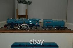 MTH Standard Gauge 400E Blue Comet Steam Locomotive and 4 Passenger Cars