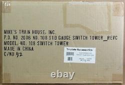 MTH Tinplate 10-4054 No. 108 Cream/Orange/Green Switch Stand Standard Gauge LNIB