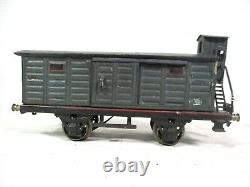 Marklin # 1989 1 Gauge Boxcar Prewar Model Train with Light Vintage Railway B15-21