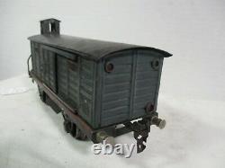 Marklin # 1989 1 Gauge Boxcar Prewar Model Train with Light Vintage Railway B15-21