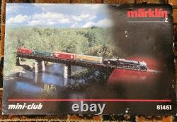Marklin Z Gauge Mini-Club 81461 Burlington Route Freight Set, Extra Track Nice