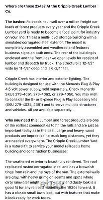 Menards Cripple Creek Lumber Yard Building Accessory! O Gauge Scale Warehouse