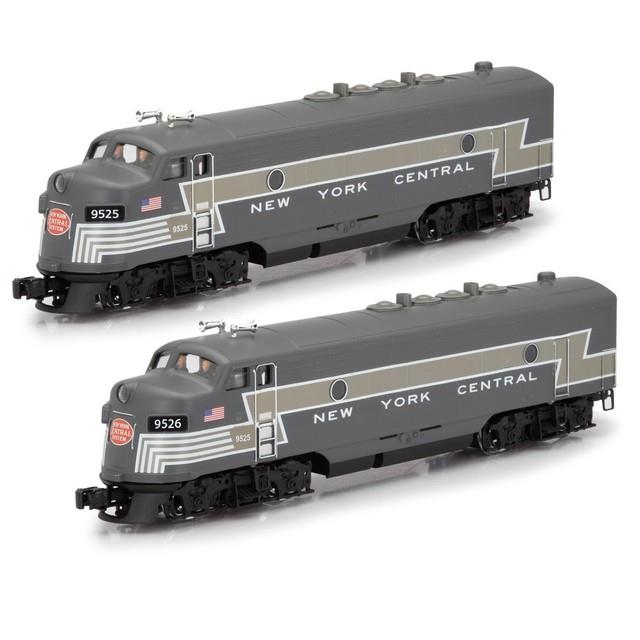 Menards O Gauge Powered New York Central F Unit Diesel Locomotive Aa Set