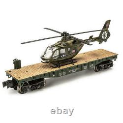 Menards O Gauge Us Army Flatcar With Us Army Military Helicopter Lionel