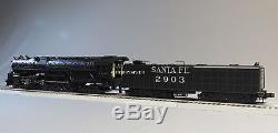 Mth Premier Santa Fe 4-8-4 Steam Engine Tender Proto 3 Hi Rail O Gauge 20-3668-1