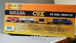 Mth Rail King Csx Dash 8 Diesel Freight Train Set Proto 3 O Gauge 30-4248-1 New
