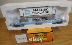 Mth Railking 30-76320 Maersk Sealand Husky Stack Car Train O Gauge Intermodal