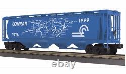Mth Railking Conrail 4 Bay Cylindrical Map Hopper Car 30-75597! O Gauge Train