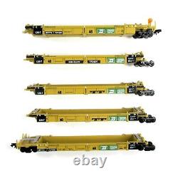 N SCALE BURLINGTON NORTHERN / TTX 5-Unit Well Car #72180 Walthers 932-8104