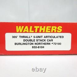 N SCALE BURLINGTON NORTHERN / TTX 5-Unit Well Car #72180 Walthers 932-8104