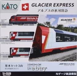 N gauge No10-2026 KATO Alps Glacier Express Basic Set (3 cars) Model Train