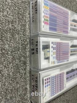 N gauge Train Model 3-Car Set Orange White Purple with Decals Used