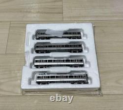 N gauge model train, 4 car set, silver, no outer case #07683d