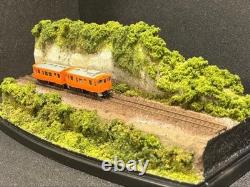 N gauge model train diorama with case #b32410