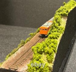 N gauge model train diorama with case #b32410