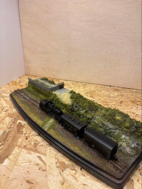 N Gauge Model Train Locomotive And Wagon Set With Case #205c3a
