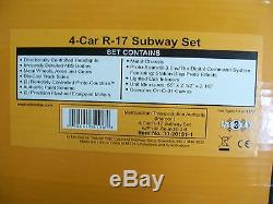 New Release Dark Maroon MTH R-17 Four Car Subway Set O Gauge Three Rail PS 3.0