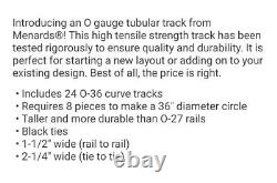 Nib O-36 Case Of 24'o' Gauge Scale Train Curve Tubular Track