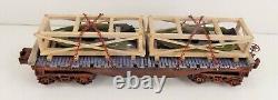 O GAUGE LIONEL FLAT CAR With CRATES CUSTOM LOAD BOAT COLLECTIBLE TRAIN