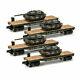 O Gauge Us Army Military Flatcars With U. S. Army Tank Lionel Menards Set Of 4