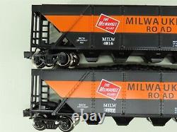 O Gauge 3-Rail Menards 279-8949 MILW Milwaukee Road 4-Bay Hoppers withLoad 6-Pack