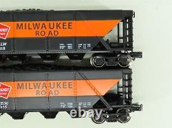 O Gauge 3-Rail Menards 279-8949 MILW Milwaukee Road 4-Bay Hoppers withLoad 6-Pack