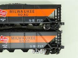 O Gauge 3-Rail Menards 279-8949 MILW Milwaukee Road 4-Bay Hoppers withLoad 6-Pack