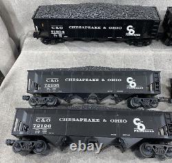 O Gauge MTH 30-7520 Chesapeake & Ohio C&O 6-Car Hopper Set with Coal Load