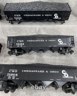 O Gauge MTH 30-7520 Chesapeake & Ohio C&O 6-Car Hopper Set with Coal Load