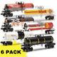 O Gauge Modern Assorted Tank Cars With Metal Safety Rails Train Cars 6 Pack New