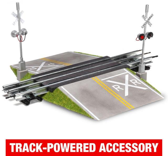 O Gauge Railroad Crossing With Lights & Sound, Realistic Train Platform New