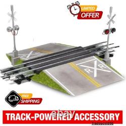 O Gauge Railroad Crossing with Lights & Sound, Realistic Train Platform NEW
