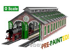 O Gauge Steam Era Engine House Kit (Long version, pre-painted) for Model Train