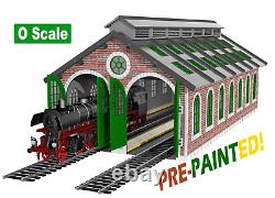O Gauge Steam Era Engine House Kit for Model Train (Pre-painted)