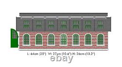 O Gauge Steam Era Engine House Kit for Model Train (Pre-painted)