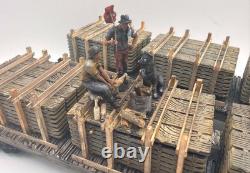 O gauge Custom, Handmade, Painted, 2 car consist, stacked lumber cars withHobos