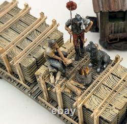 O gauge Custom, Handmade, Painted, 2 car consist, stacked lumber cars withHobos