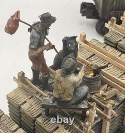 O gauge Custom, Handmade, Painted, 2 car consist, stacked lumber cars withHobos