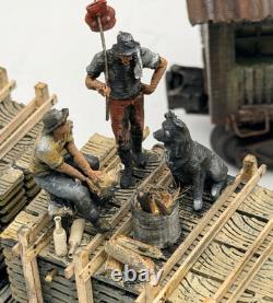 O gauge Custom, Handmade, Painted, 2 car consist, stacked lumber cars withHobos