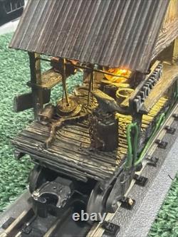 O gauge Custom, Handmade, Painted, & Weathered, Black Smith Car, Flicker, LEDs