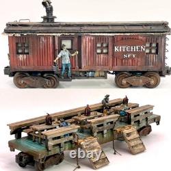 O gauge Hand-crafted, Logging Kitchen & Dinning set, with smoke & flicker lighting