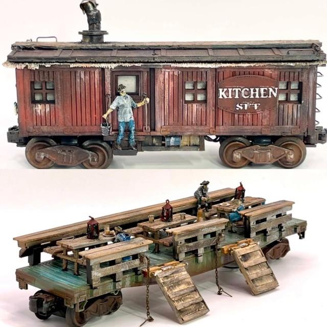 O Gauge Hand-crafted, Logging Kitchen & Dinning Set, With Smoke & Flicker Lighting