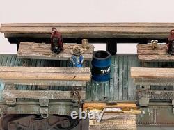 O gauge Hand-crafted, Logging Kitchen & Dinning set, with smoke & flicker lighting