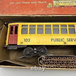 O gauge, trolley, passenger, Minitoys, Public Service #102 model train, rare