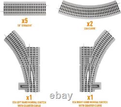 Plastic O Gauge Track Pack with Curves and Switches for Model Train Enthusiasts Plastic O Gauge Track Pack with Curves and Switches for Model Train Enthusiasts