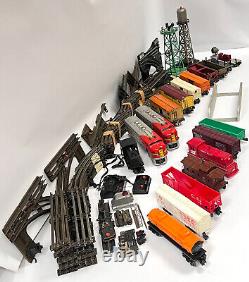 Postwar LIONEL O GAUGE Train Set, 1950s, 2343 SF, 41 Army Switcher, Tracks, LOT