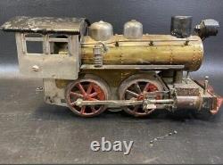 Prewar Early Vintage Elektoy 1 Gauge Toy Train Brass Loco Tender 4 Cars 10 track